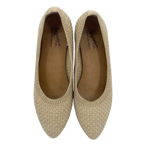 Seychelles Knit Ballet Flats Nesta womens 6.5 Memory Foam Insole Cream - Picture 1 of 10